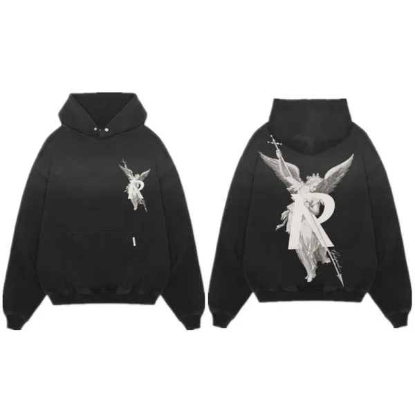 Raf Simons x Angelic R Hoodie Black - 1