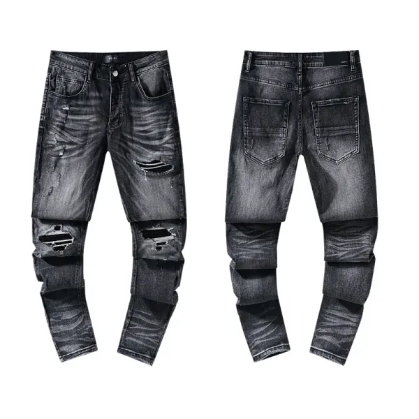 Gallery Dept. Distressed Logo Print Slim Fit Jeans - 16