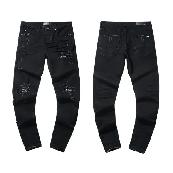 Gallery Dept. Distressed Logo Print Slim Fit Jeans - 2