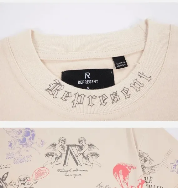 Raf Simons x Archive Print Beige Oversized T-Shirt - 11