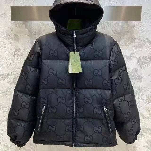 Gucci GG Monogram Down Jacket Navy Blue - 5