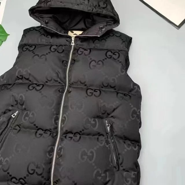 Gucci GG Monogram Down Jacket Navy Blue - 13