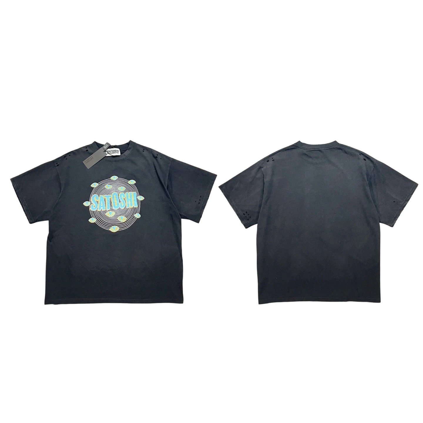 SATOSHI Printed Distressed T-Shirt photo 6