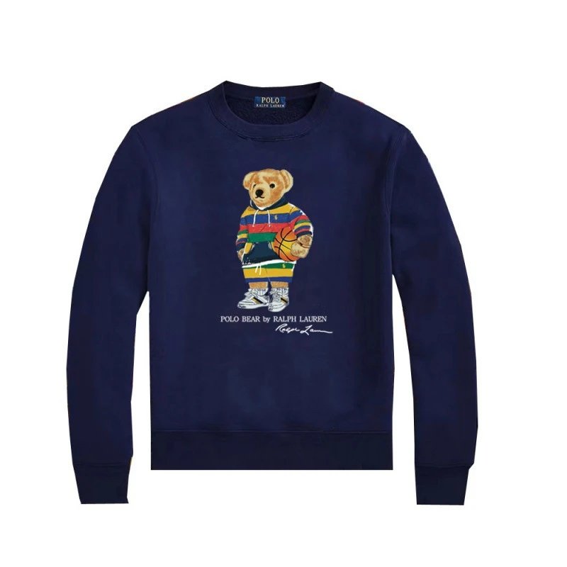Gold Letter Bear Appliqué Hoodie Couple Set photo 4
