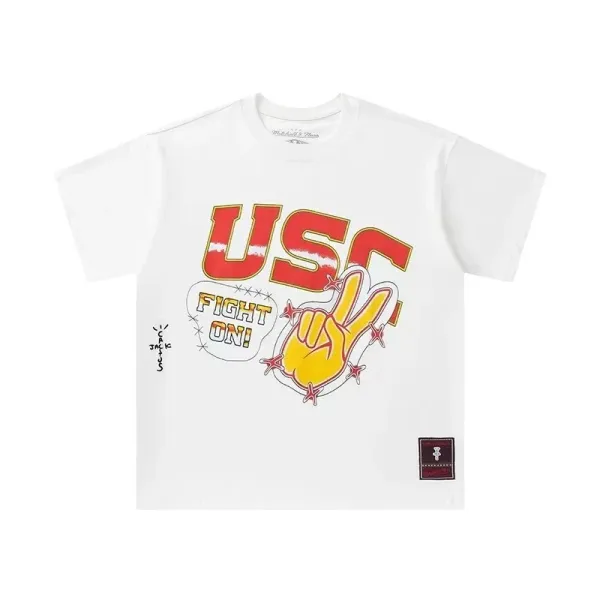 Travis Scott x Mitchell & Ness USC Fight On! Graphic T-Shirt - 1