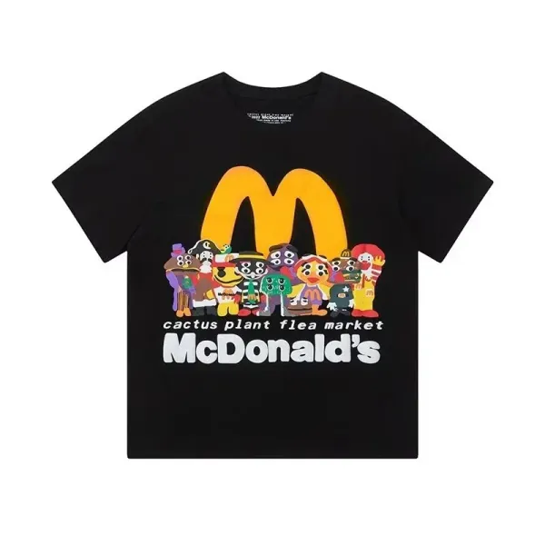 Cactus Plant Flea Market x McDonald's Graphic Tee Black T-Shirt - 1