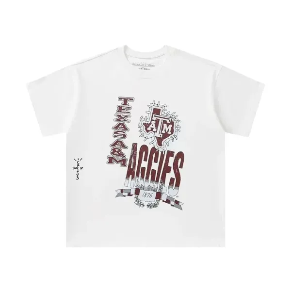 Travis Scott x Mitchell & Ness Texas A&M Aggies Graphic T-Shirt - 1