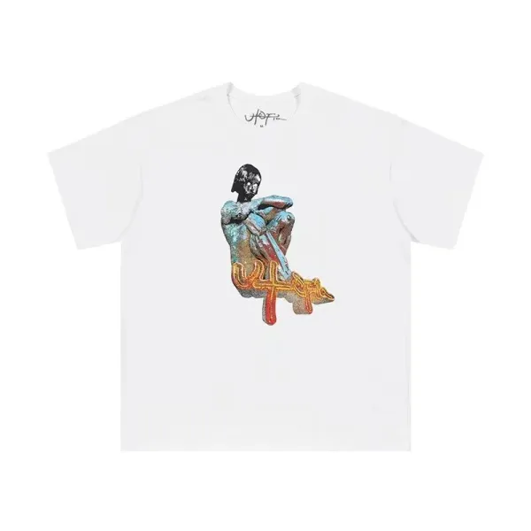 Off-White x Virgil Abloh 'Sitting Figure' White T-Shirt - 1