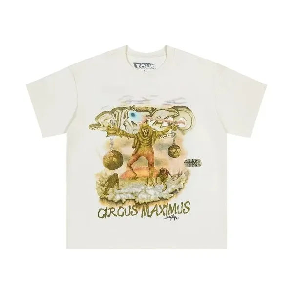 Circus Maximus x Tour T-Shirt Off-White Graphic Print T-Shirt - 1