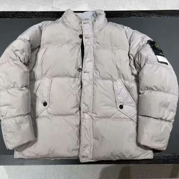 Moncler Maya Down Jacket Light Gray Outerwear - 9