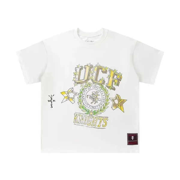 Travis Scott x UCF Knights White Graphic T-Shirt - 1