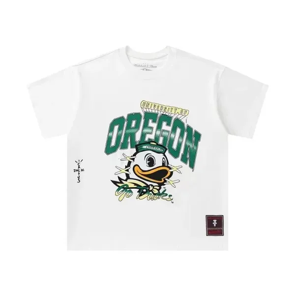 Travis Scott x University of Oregon Ducks White Graphic T-Shirt - 1