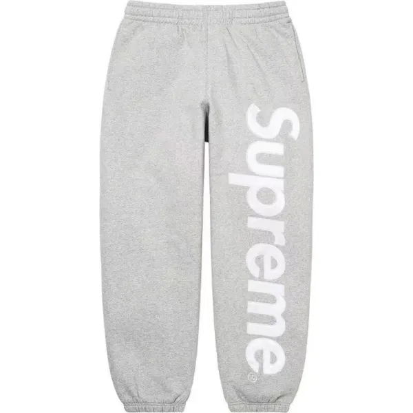 Supreme Logo Sweatpants Light Gray Sweatpants - 11