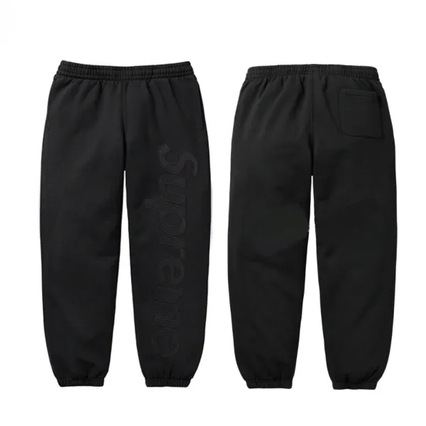 Supreme Logo Sweatpants Light Gray Sweatpants - 16