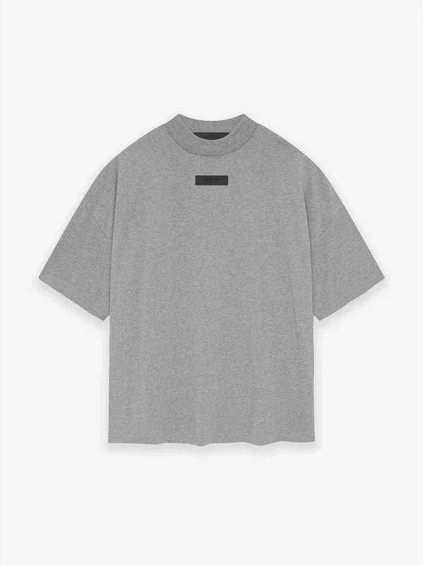 Solid Round Neck FOG Short Sleeve T-Shirt photo 3