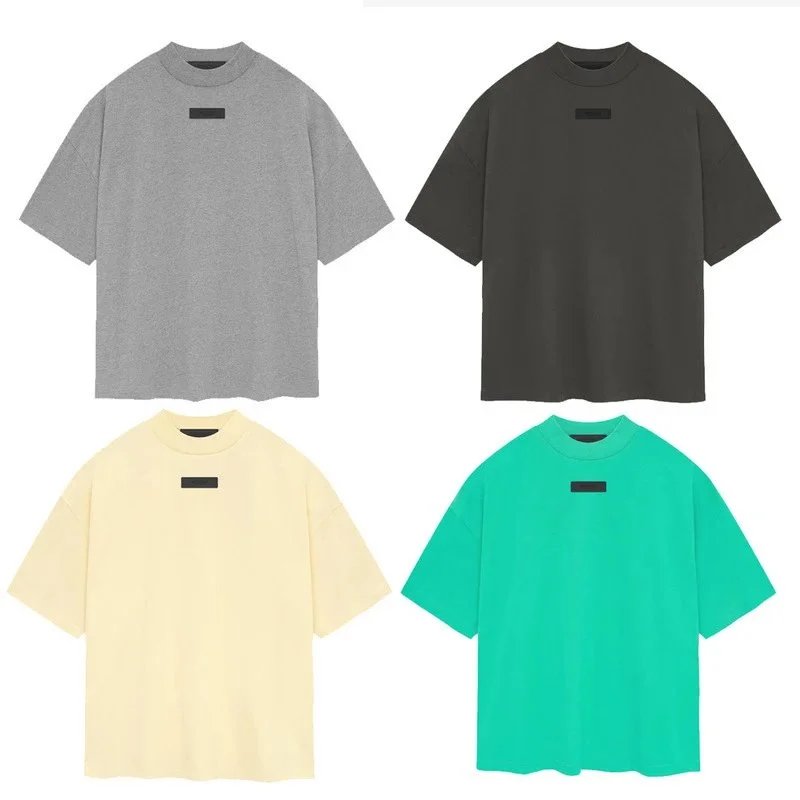 Solid Round Neck FOG Short Sleeve T-Shirt