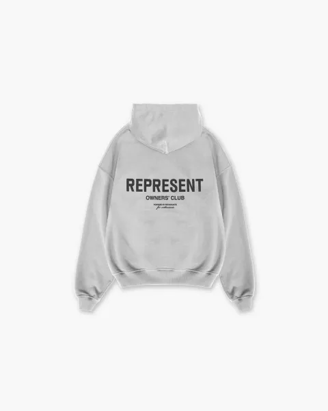 Represent Owners' Club Washed Gray Hoodie - 1
