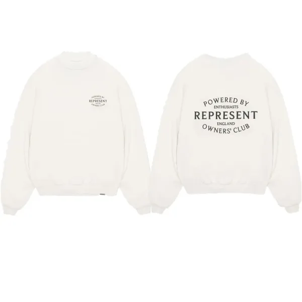 Represent Owners' Club Crewneck Sweatshirt White - 1