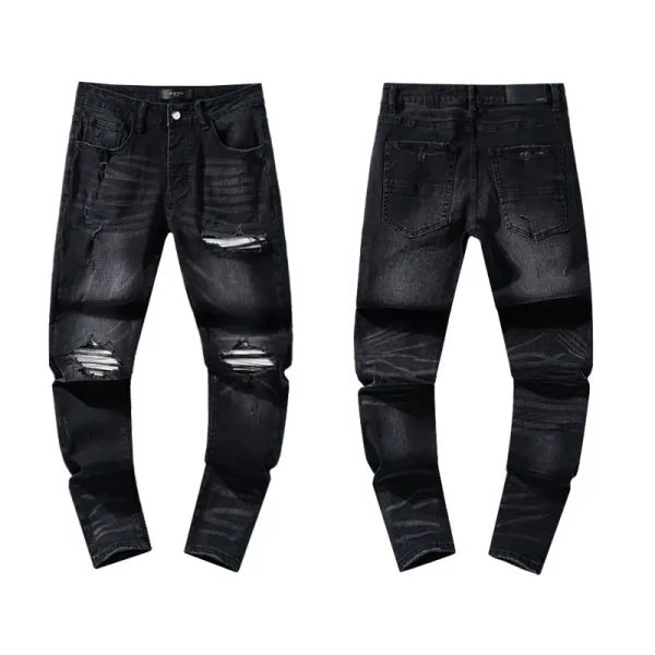 Gallery Dept. Distressed Logo Print Slim Fit Jeans - 13