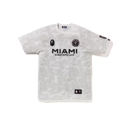 thumbnail for Cross-border foreign trade Miami camouflage short sleeve suit cotton crew neck embroidery badge men's and women's loose plus size t-shirts