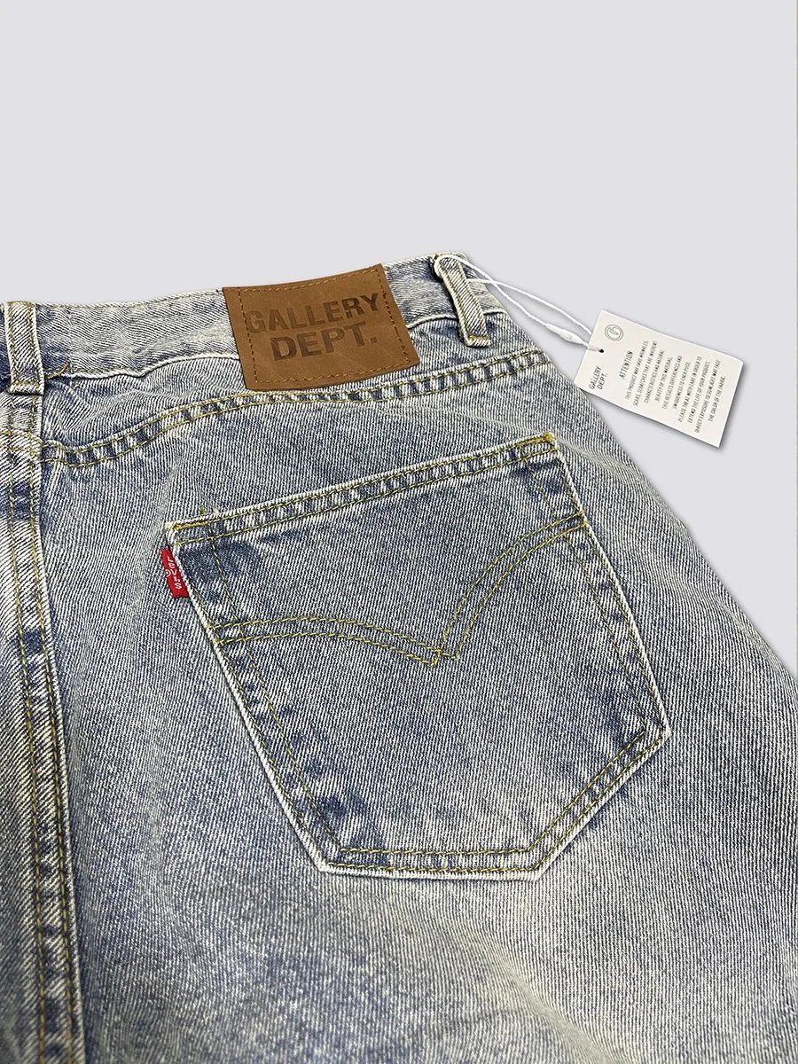 Flare Denim Jeans with Patchwork photo 8