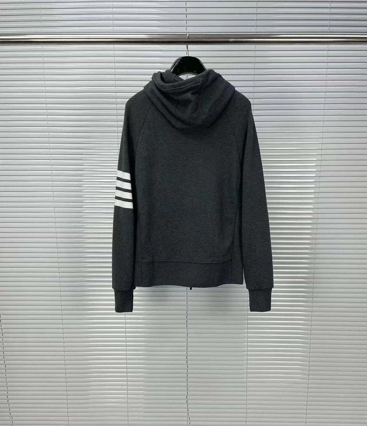 Thom Browne 4-Bar Stripe Zip-Up Hoodie Black - 8