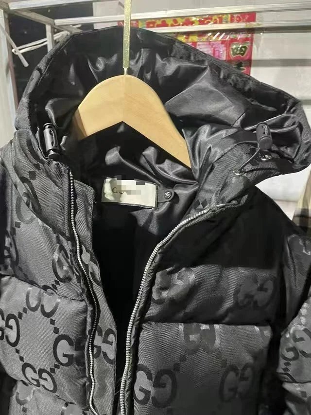 Gucci GG Monogram Down Jacket Navy Blue - 8