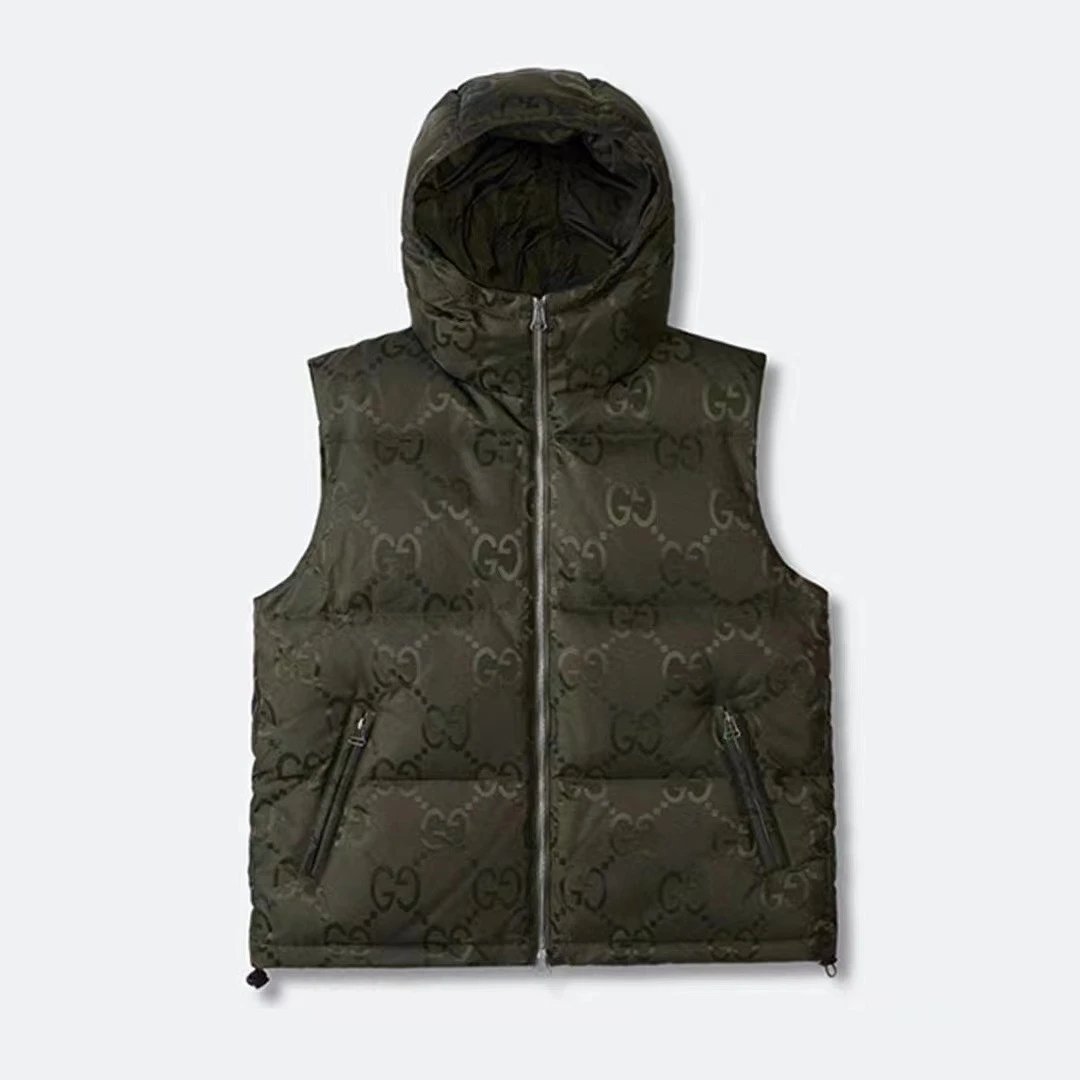 Gucci GG Monogram Down Jacket Navy Blue - 16