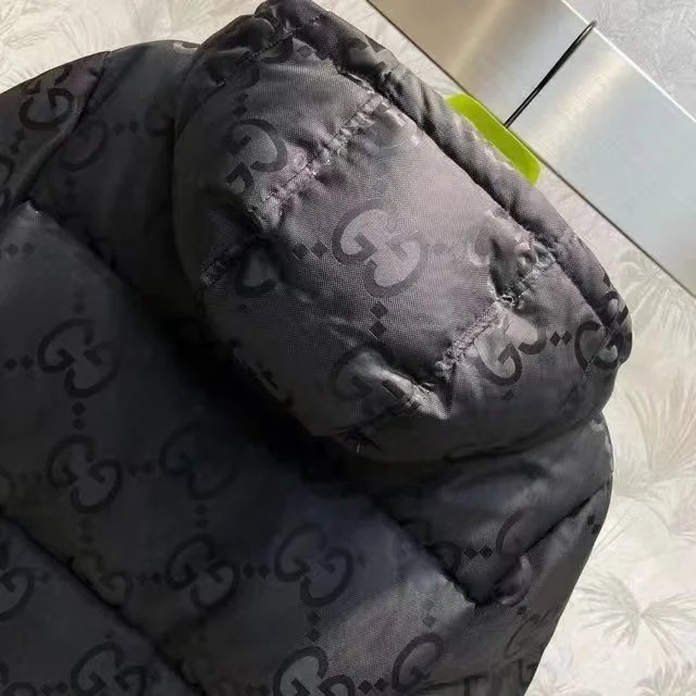 Gucci GG Monogram Down Jacket Navy Blue - 11