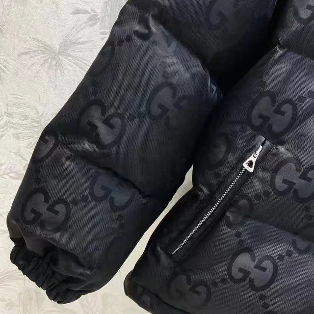 Gucci GG Monogram Down Jacket Navy Blue - 9