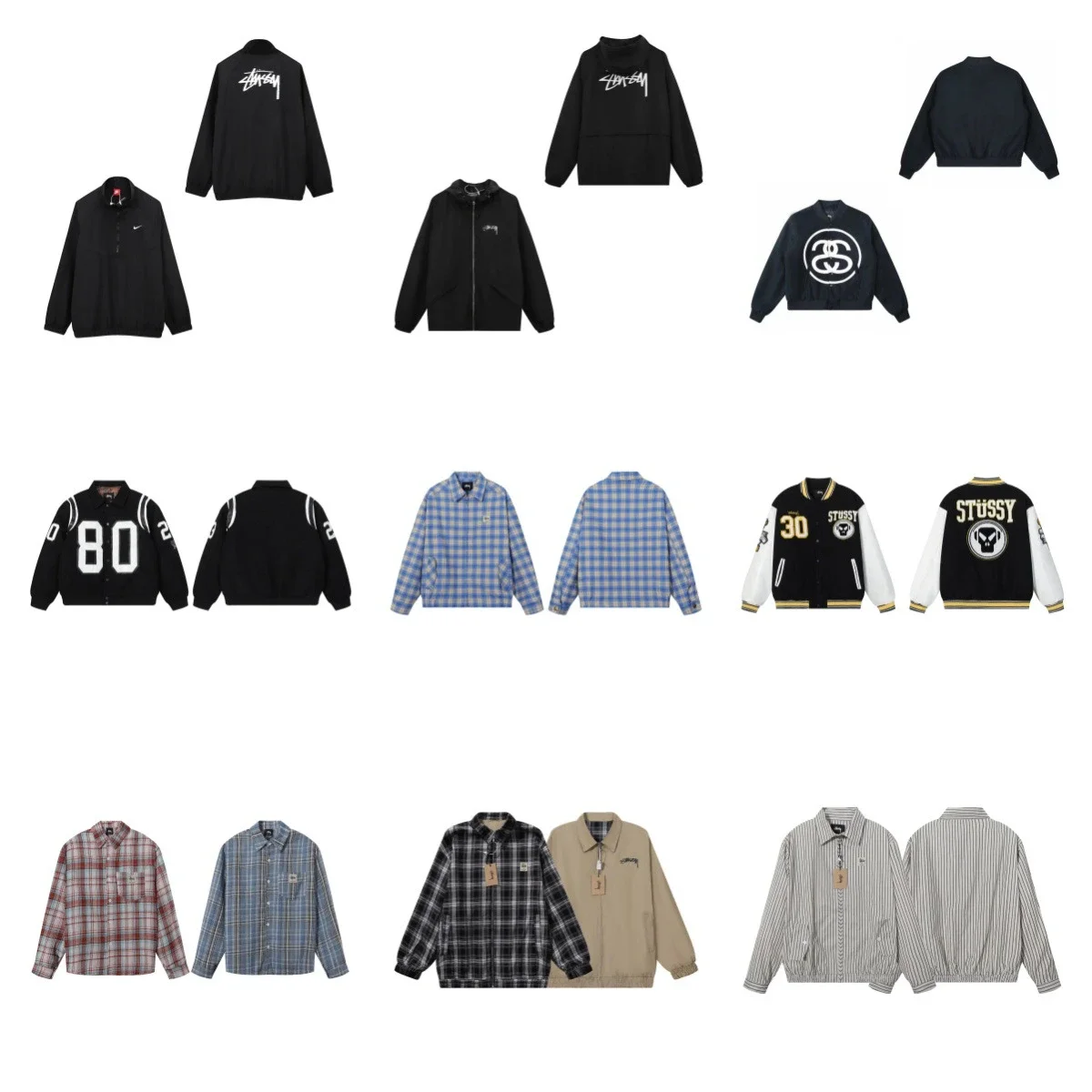 Stussy plaid coat  (
