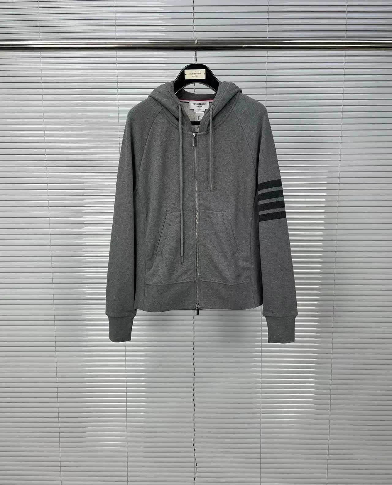 Thom Browne 4-Bar Stripe Zip-Up Hoodie Black - 14