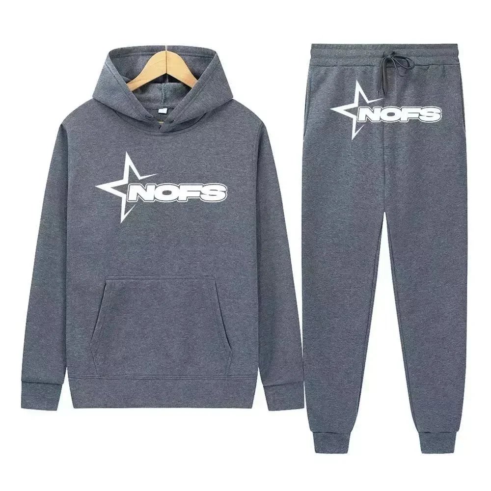 NOFS Star Logo Lavender Hoodie and Sweatpants Set - 13