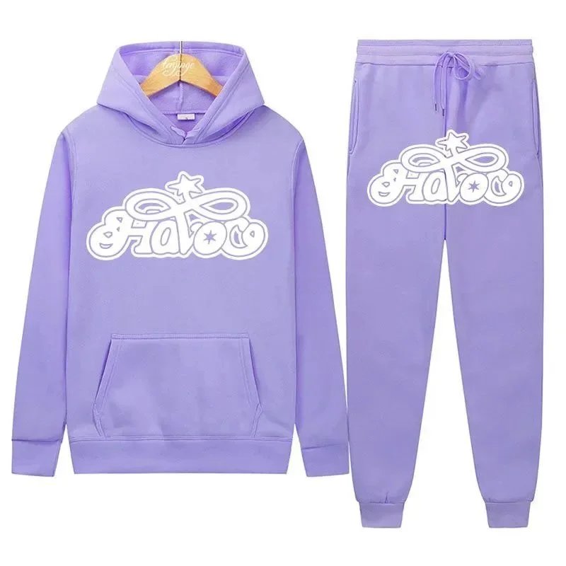 Design Hoodie and Sweatpants Set Orange Streetwear Tracksuit - 16