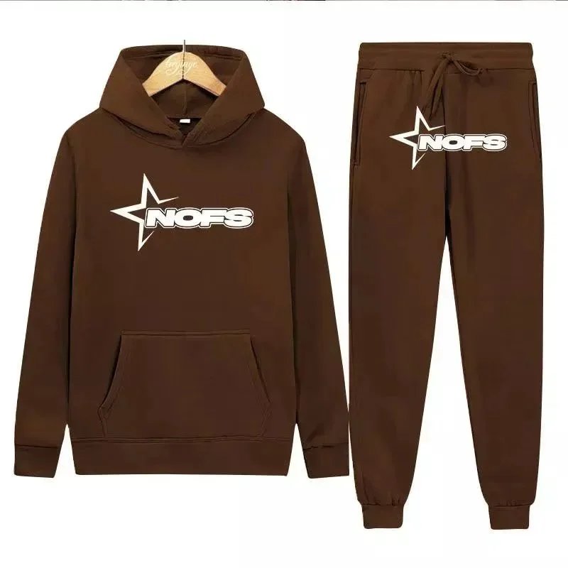 NOFS Star Logo Lavender Hoodie and Sweatpants Set - 14
