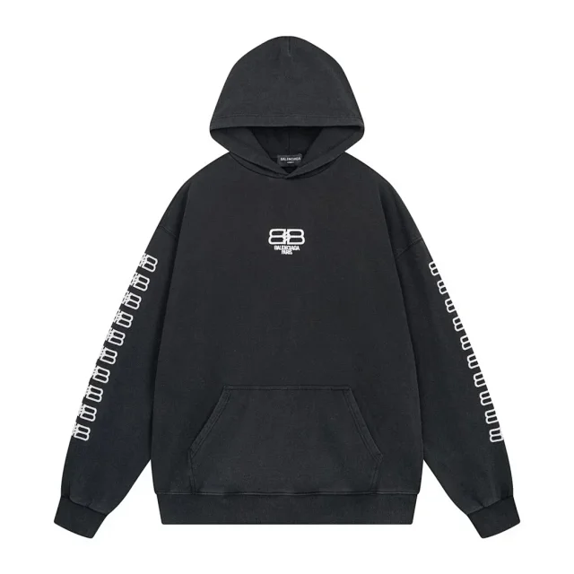 Balenciaga Hoodies & Sweatshirts Hooded pullover with kangaroo pocket product detail image 11