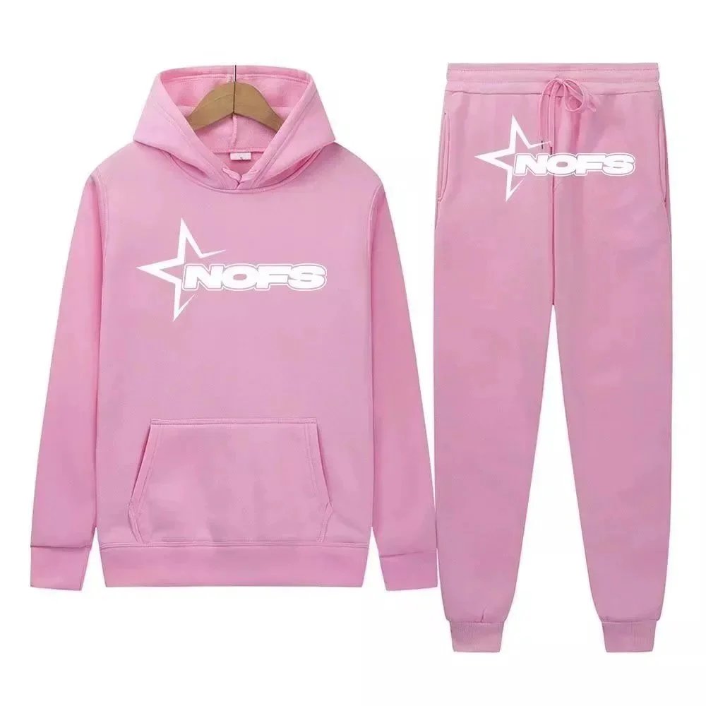 NOFS Star Logo Lavender Hoodie and Sweatpants Set - 15