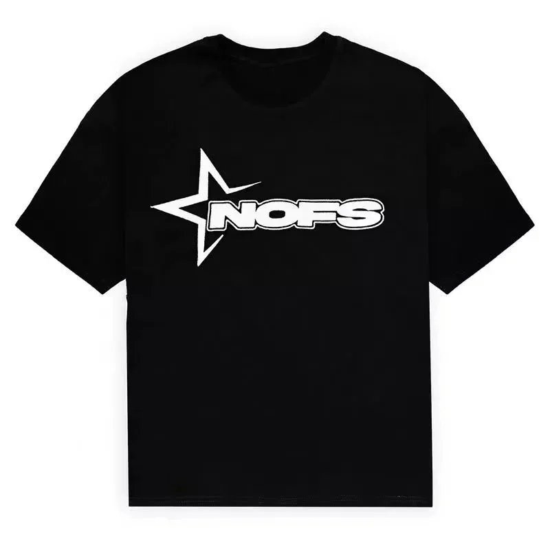 休闲宽松印花潮流男女短袖套装 NOFS 3