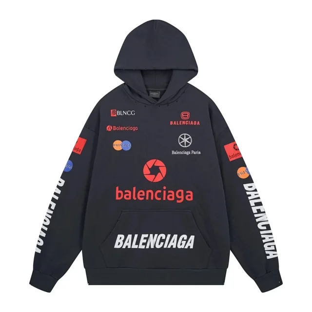 Balenciaga Hoodies & Sweatshirts Hooded pullover with kangaroo pocket product detail image 15
