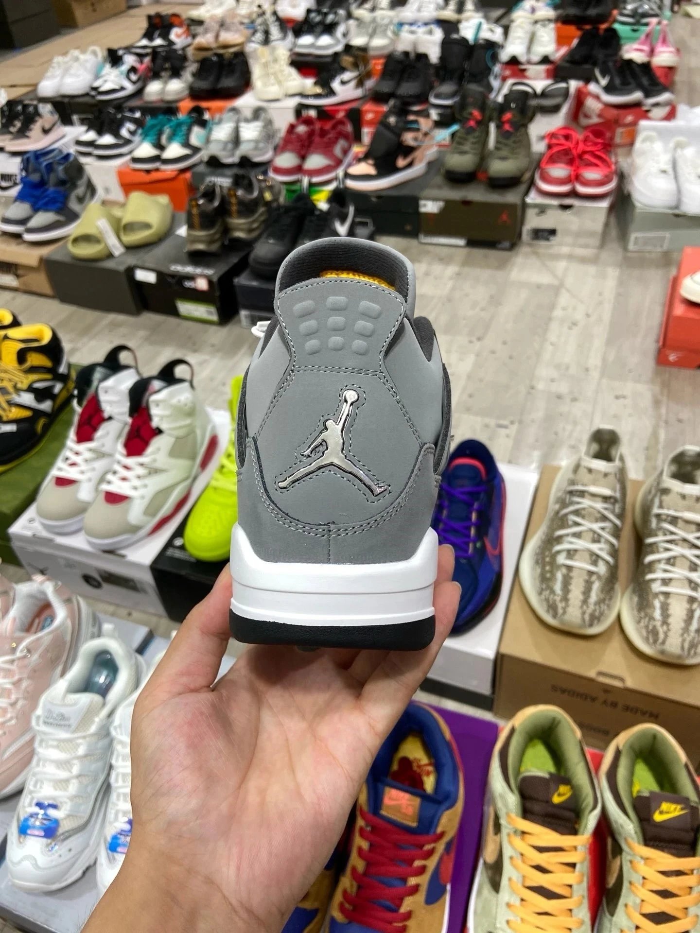 Nike Air Jordan4 Low AJ4中帮篮球鞋男女情侣鞋复古ins运动鞋气垫灰老鼠
