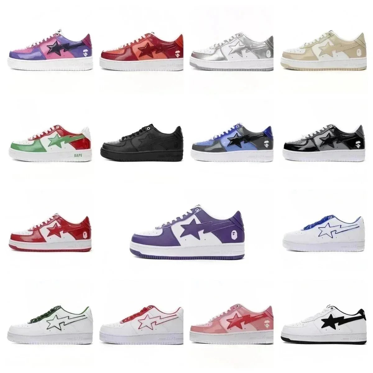 BAPE Low-top sneakers with star logo