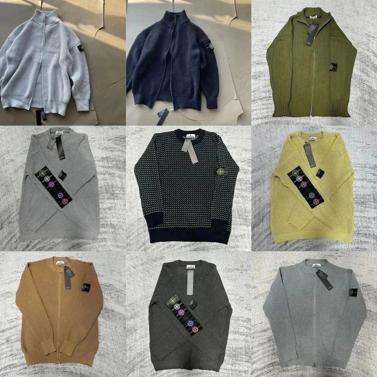 Stone Island Ribbed Zip-Up Swe