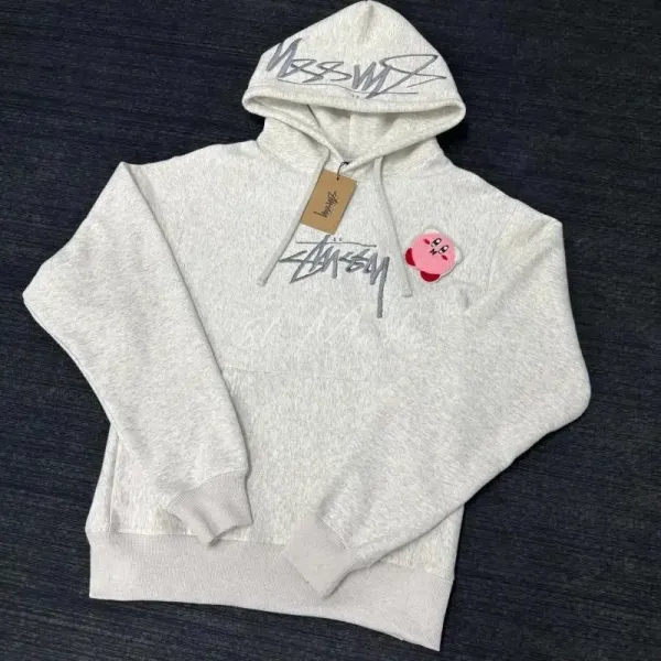 Stüssy x Nintendo Kirby Gray Hoodie - 1