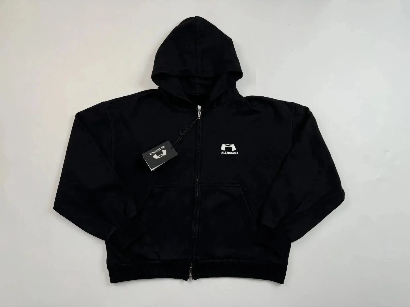 Balenciaga Logo Hoodie Black Hoodie - 5