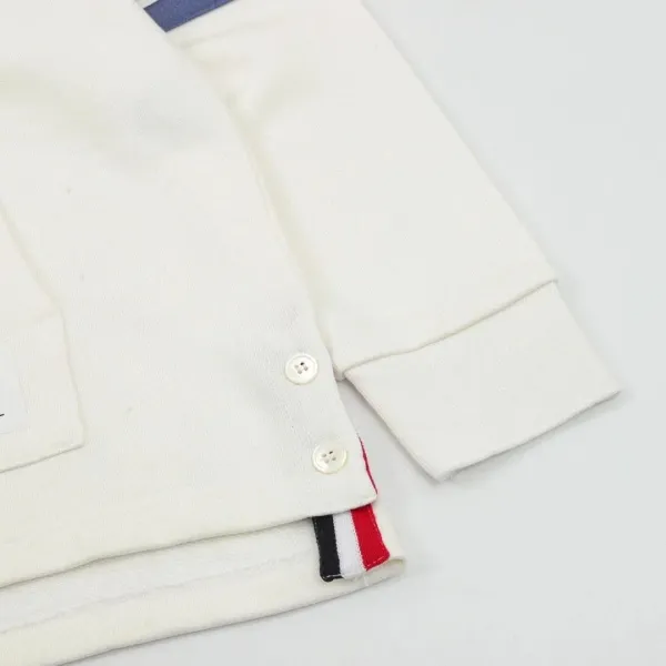 Thom Browne Four-Stripe Crewneck Sweatshirt White - 8