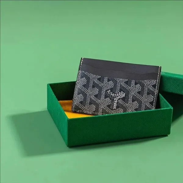 Goyard Saint Louis Card Holder Beige Goyardine Print Card Holder - 3