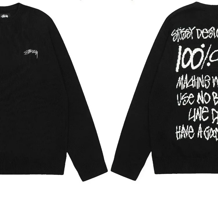 S letter series mosquito repellent jacquard logo solid color crew neck sweater(pic14) S letter series mosquito repellent jacquard logo solid color crew neck sweater
