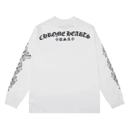 thumbnail for 24SS New CH Croling Cross Horseshoe Sanskrit Print Long Sleeve Men and Women Cross Border Wholesale