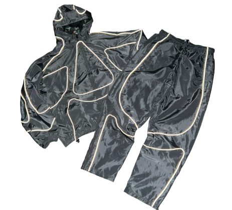 Reflective Line Trench Coat photo 7