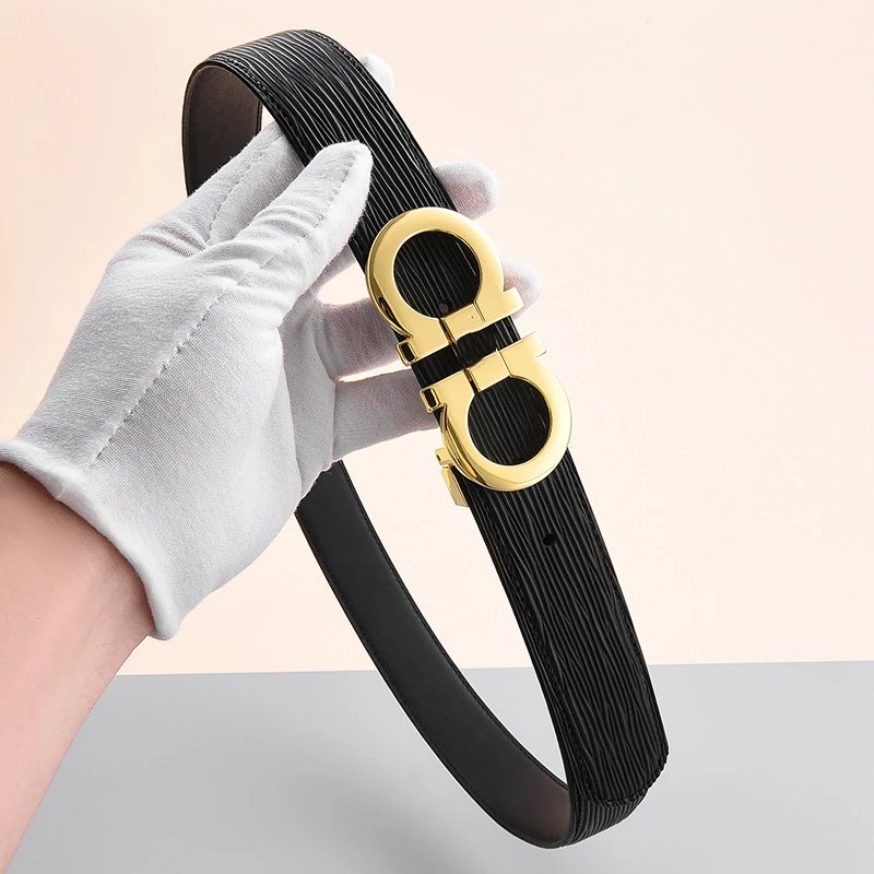 Cowhide Business Belt with Figure-Eight Buckle photo 8